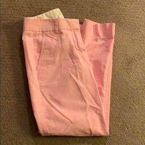 Pink J Crew ankle pants
